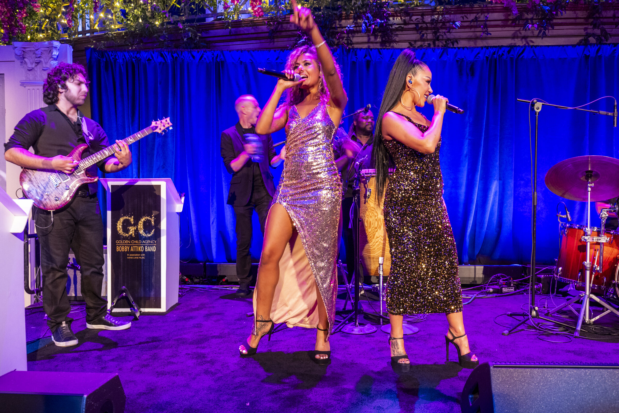 Live singer performing at corporate gala